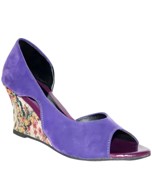 Fiorella Purple Peep Toes